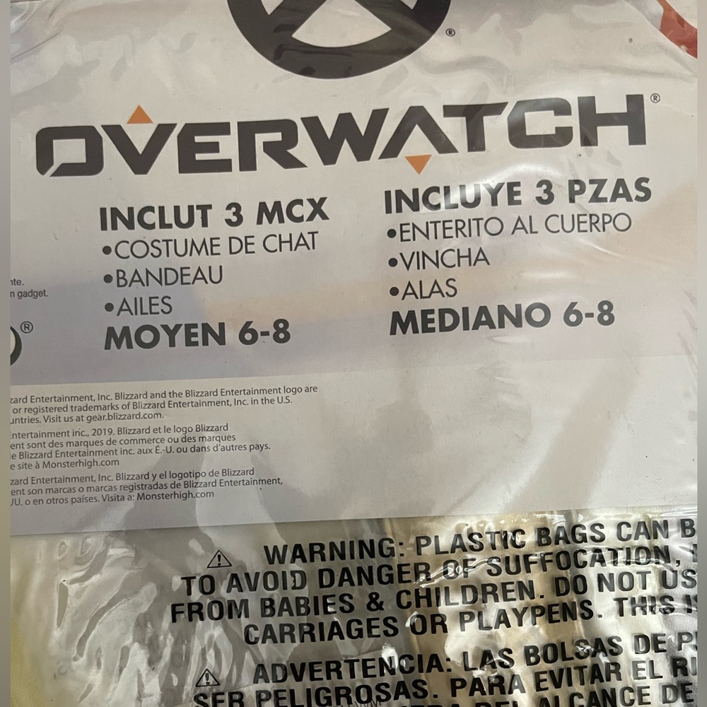 Brand NeW:Overwatch- Mercy, Size adult  Med 6-8 - Picture 3 of 5